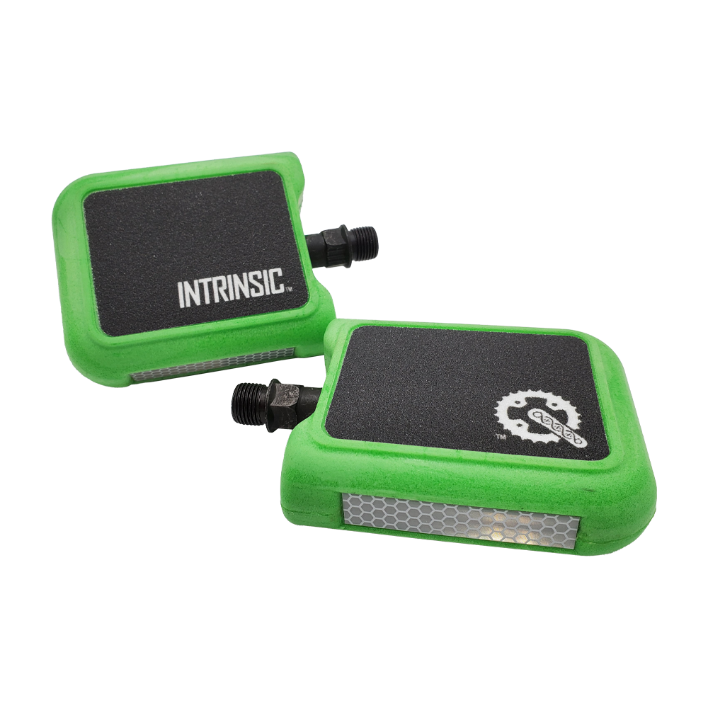 Hi Vis Green Bumper Pedal Set (Standard Size)