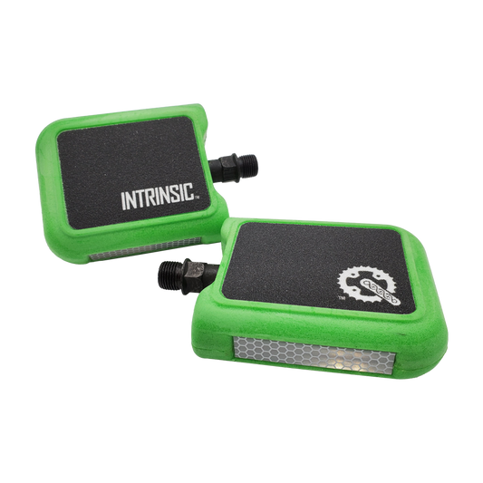 Hi Vis Green Bumper Pedal Set (Standard Size)