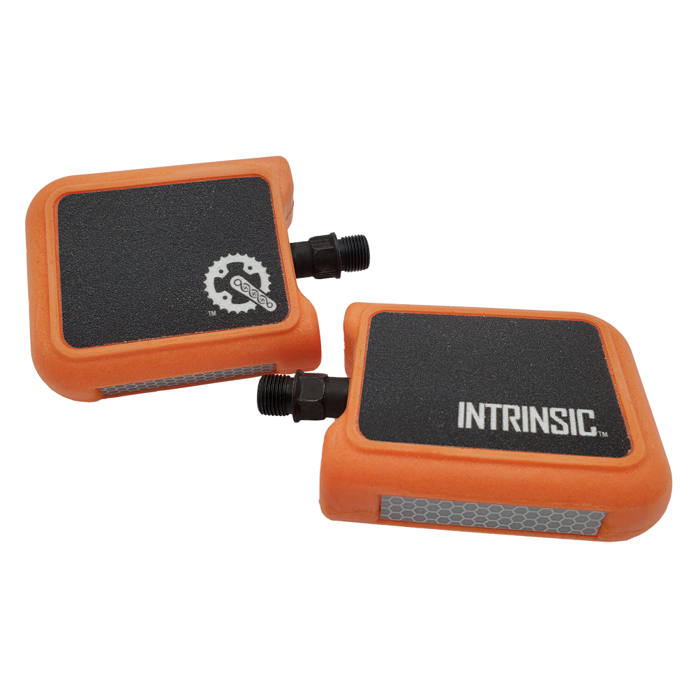 pedal pins orange Orange Bumper Pedal Set (Standard Size) – Intrinsic Cycles