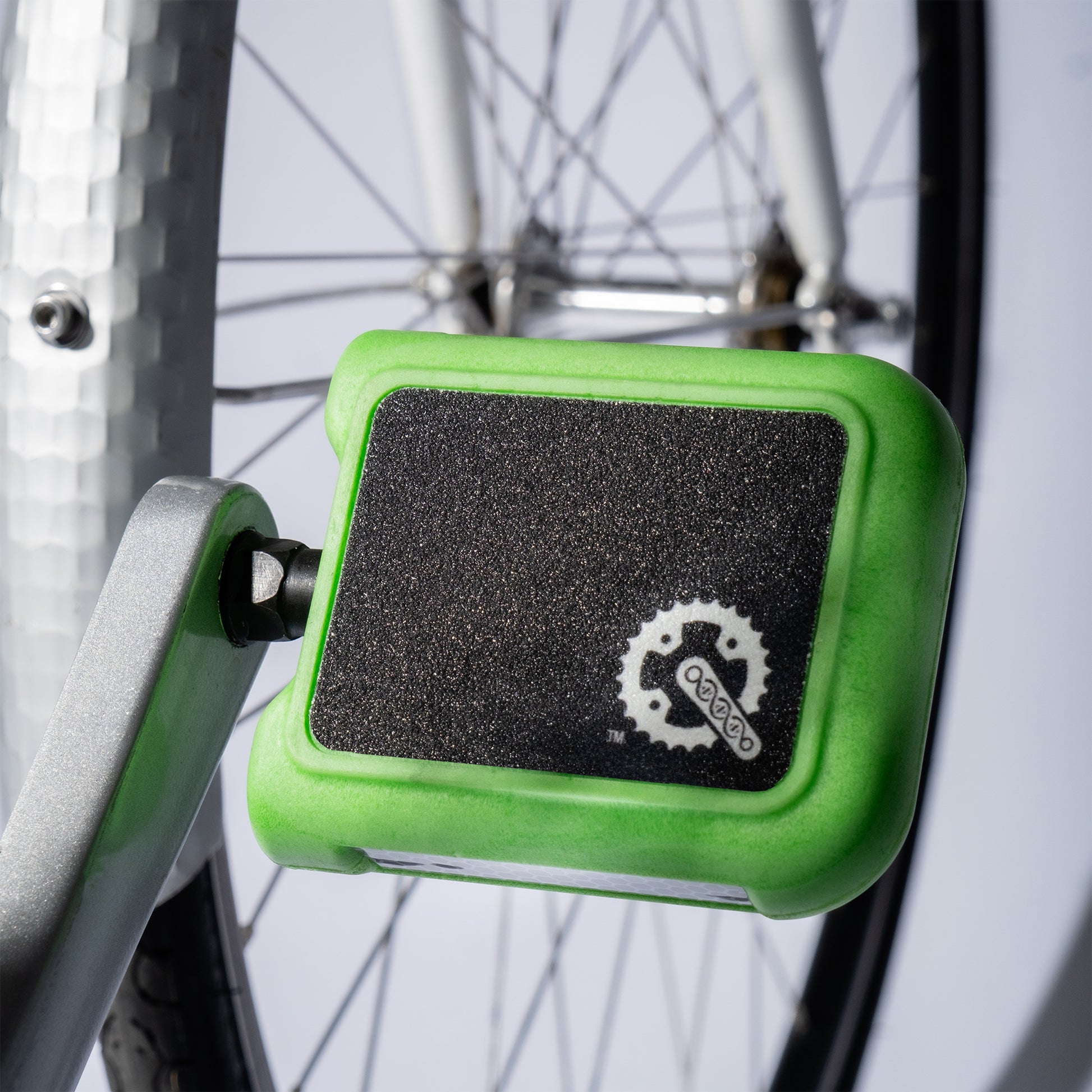 bicycle pedal cover Hi Vis Green Bumper Pedal Set (Standard Size)